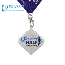 Wholesale china custom metal zinc alloy embossed 3d sports marathon running 10k medal for award